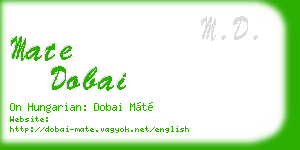 mate dobai business card